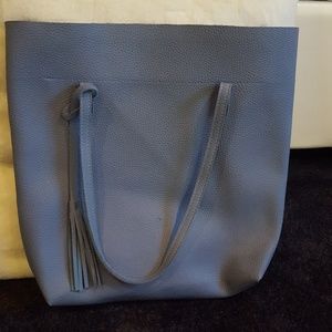 Blue Tote with tassel